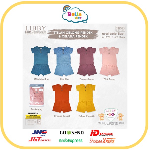 LIBBY EARTH SERIES SETELAN BAJU OBLONG PENDEK SETELAN BAJU OBLONG PANJANG - BELLA SHOP