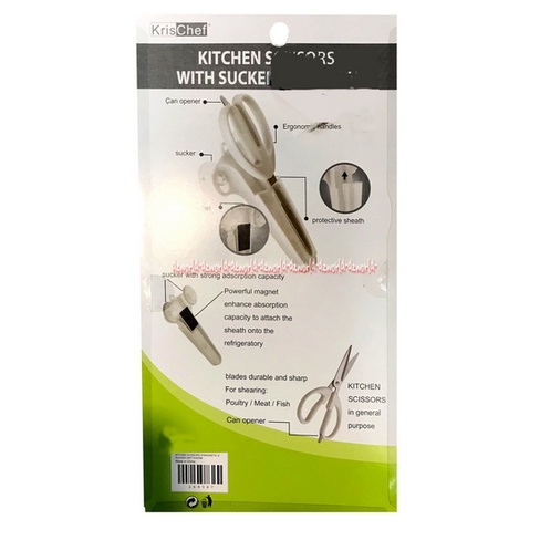 Krischef Kitchen Scissors With Magnet Gunting Dapur Dengan Tempelan Gantungan Maknet Gunting Magnets Scissor Kris Chef