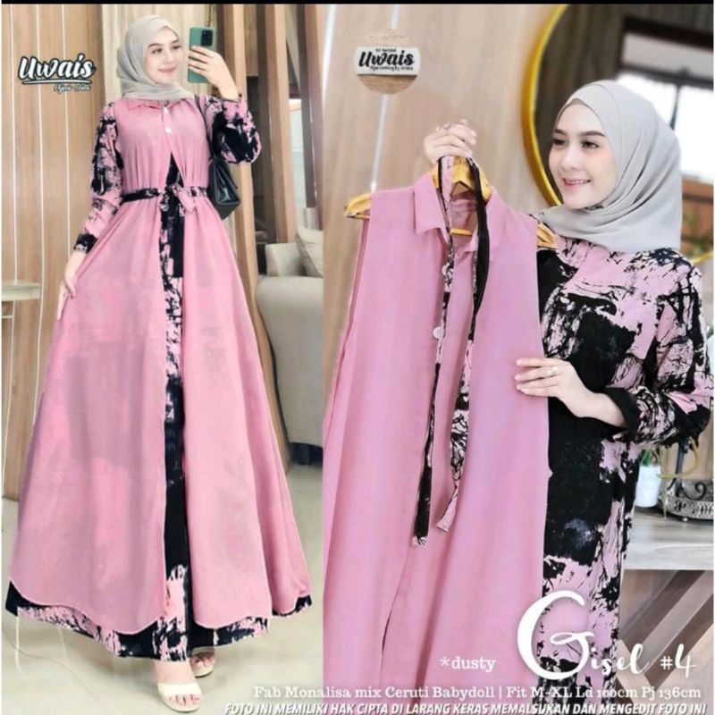 Gamis 2in1 Gisel | Jumbo LD 120