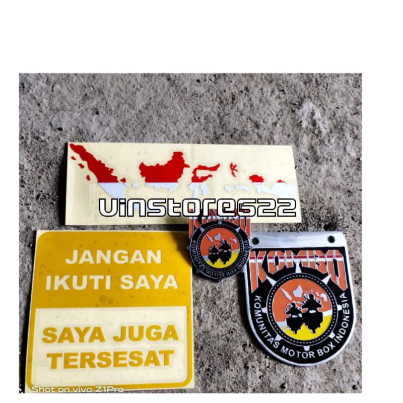 AKSESORIS KOMBO ALUMUNIUM 9x7.5 cm Tebal 1.5 mm PENENG-PINCOR-LOGO-EMBLEM-SITCKER