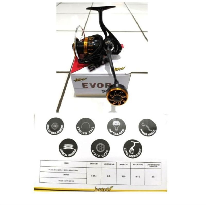 Reel Harrow Evora 5000 Power Handle
