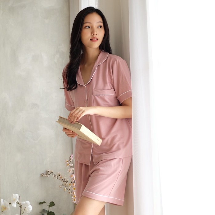 Karen Pajamas - Baju Tidur Pakaian Wanita ( Available Atasan Panjang-Celana Panjang-Atasan Pendek-Celana Pendek )