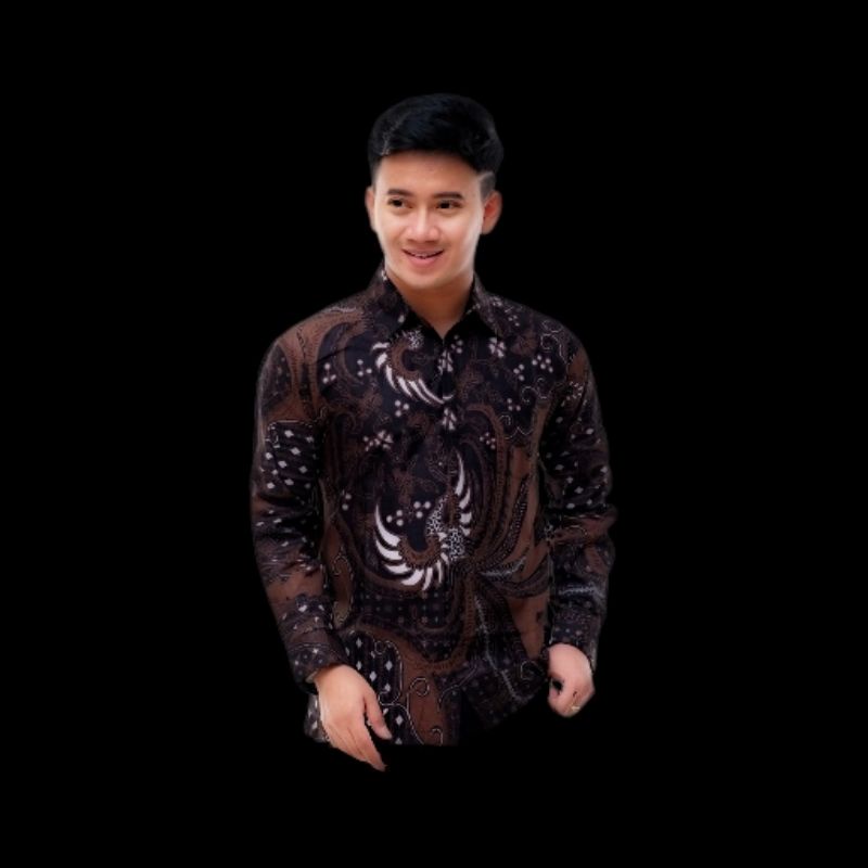 batik pria kemeja batik pria lengan panjang size m l xl xxl terlaris-Lemah teles