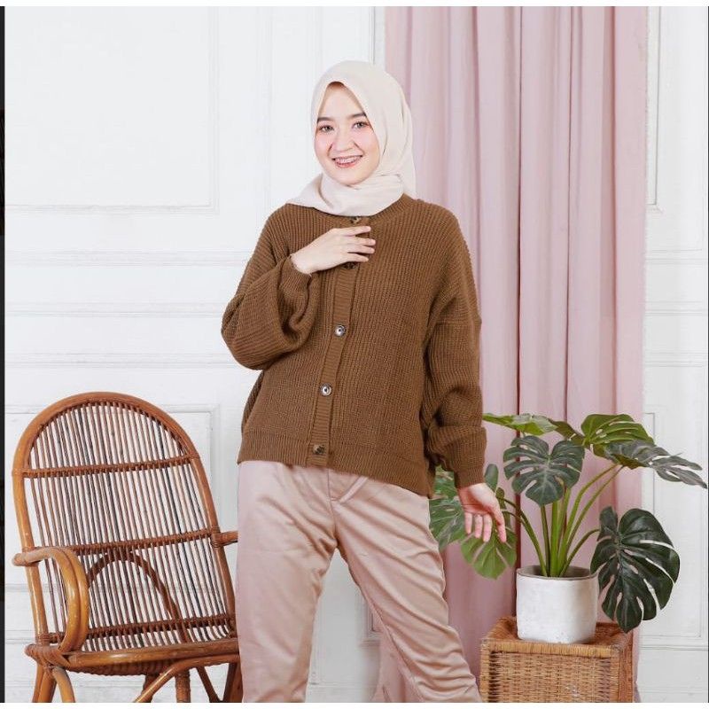GS036 Cardigan Rajut Wanita Livi Premium Tebal
