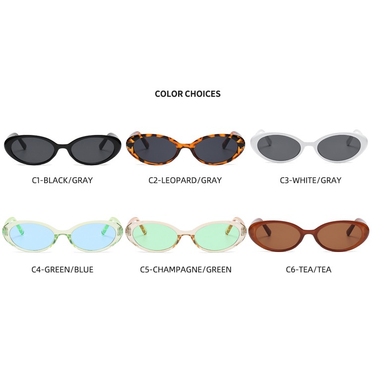 2021 new Korean style oval fashion ins ocean lens sunglasses