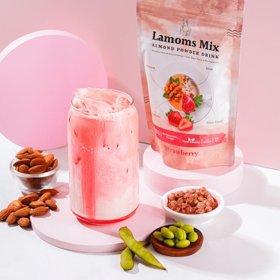 [PRODUK ZCCUQ] Pelancar & Pengental ASI - Lamoms Mix - Susu Almond & Soya & Ekstrak Katuk & Ekstrak 