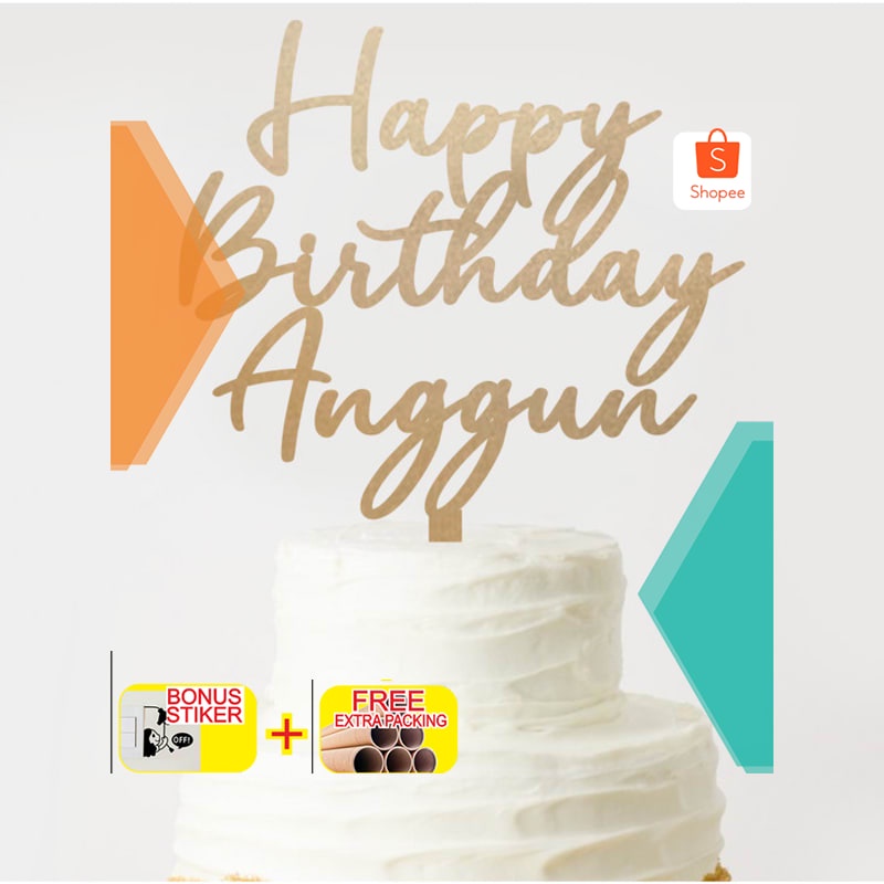 

Grosir TOPPER KUE CUSTOM / CUSTOM CAKE TOPPER / TOPPER HAPPY BIRTHDAY - 10cm Keren