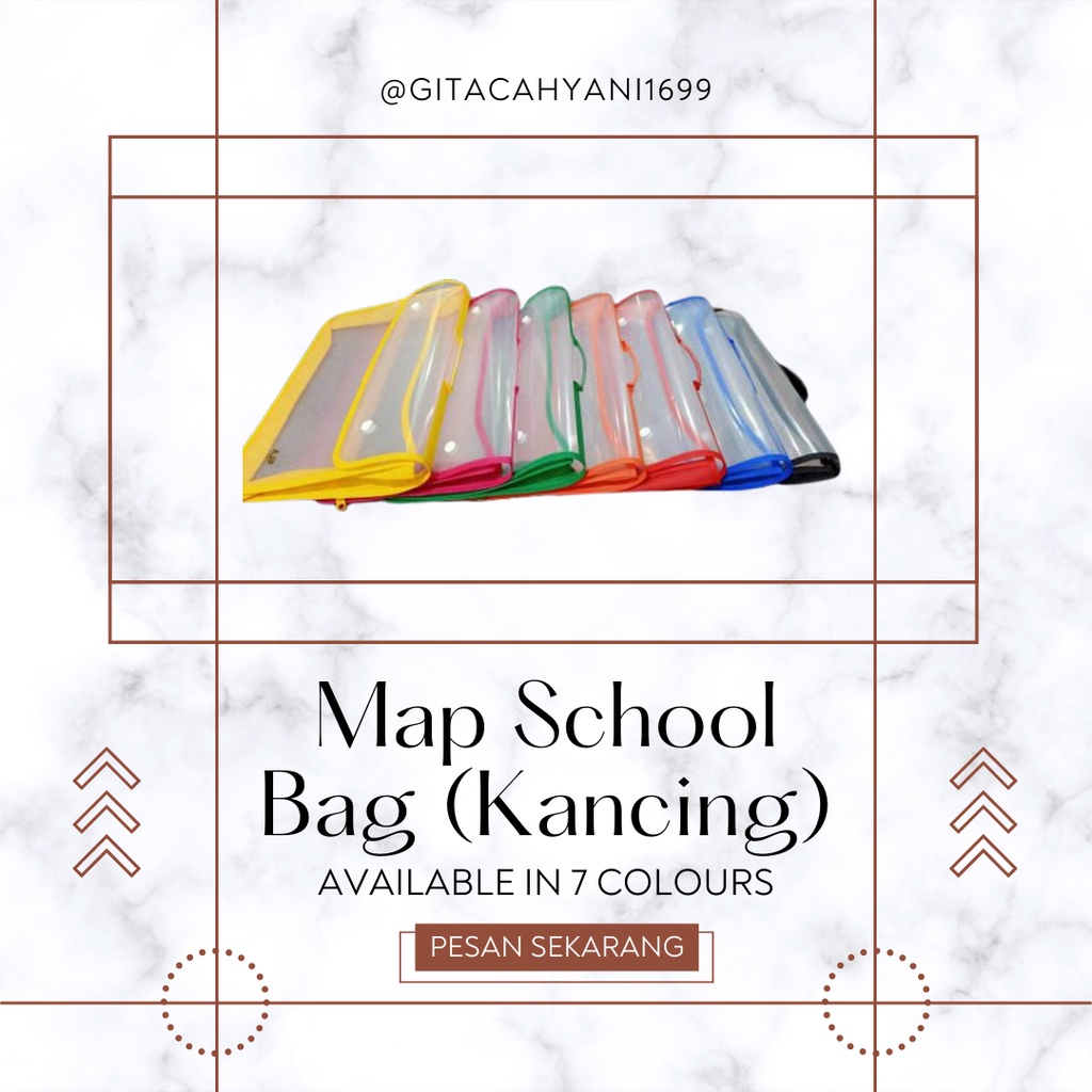 

MAP TAS 2 KANCING + JARING / MAP SCHOOL BAG UKURAN FOLIO MERK AJP