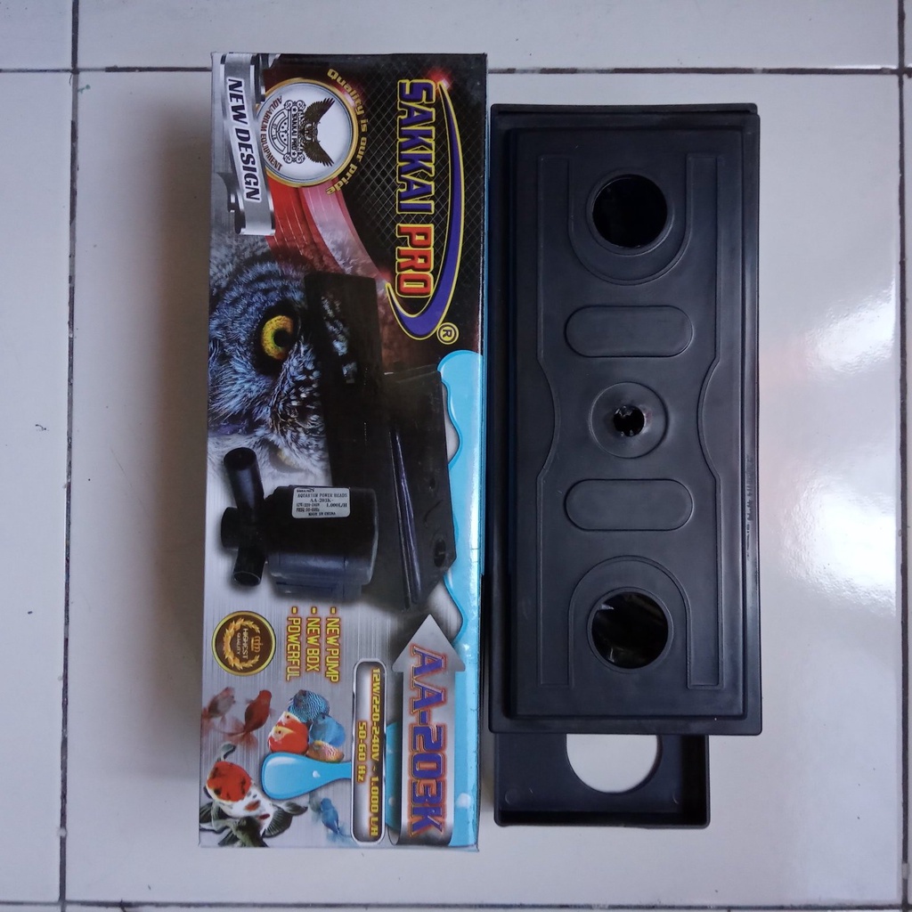 Box Filter + Mesin Pompa Air Celup Aquarium Sakkai Pro AA-203K AA203K