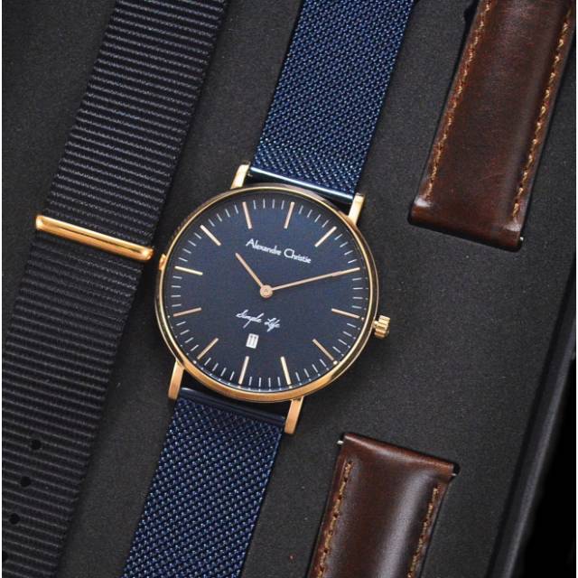 Jam Pria / Unisex Alexandre Christie Ac 8566 Md Simple Life Original Fashion Pria