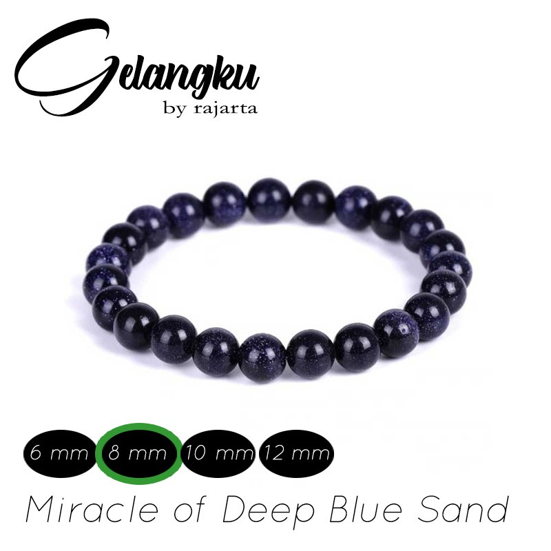 Gelangku Miracle Of Deep Blue Sandstone Full Beads