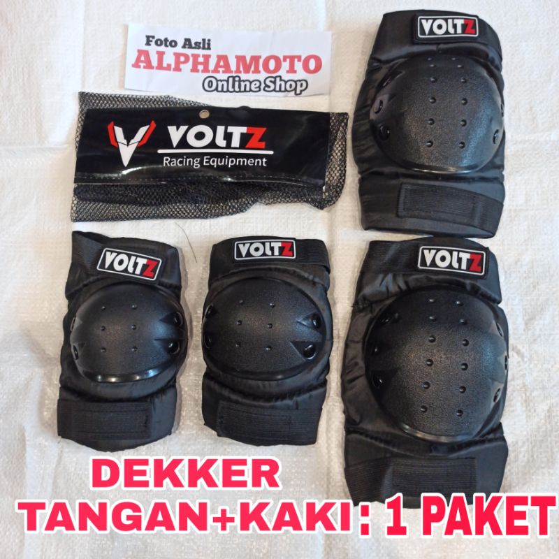 deker voltz mini siku tangan lutut kaki pelindung dekker pelindung motor sepeda cross trail touring