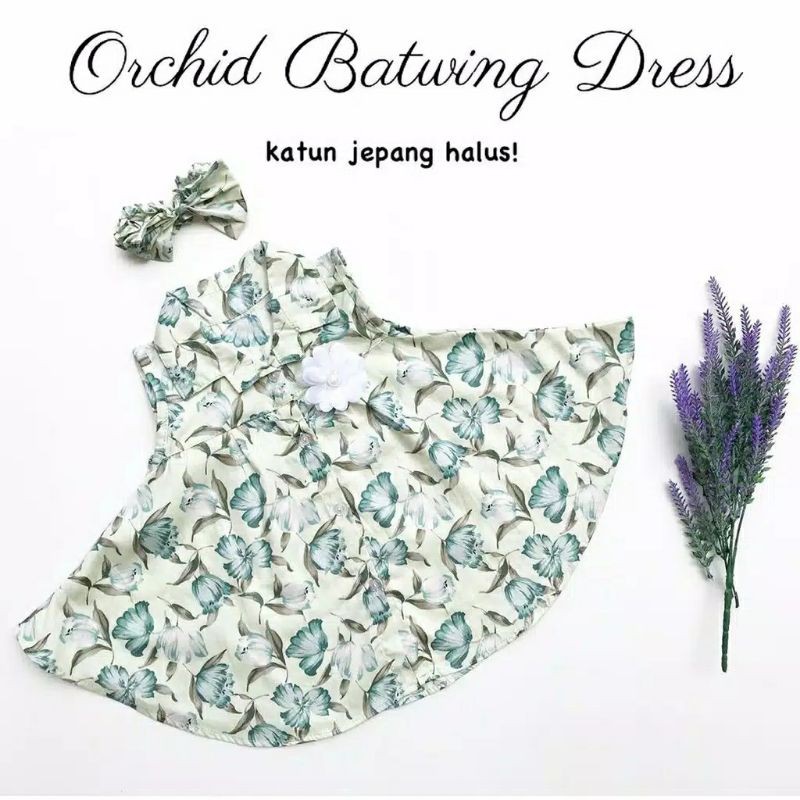 AS Dress bayi bahan katun jepang Orchid Dress