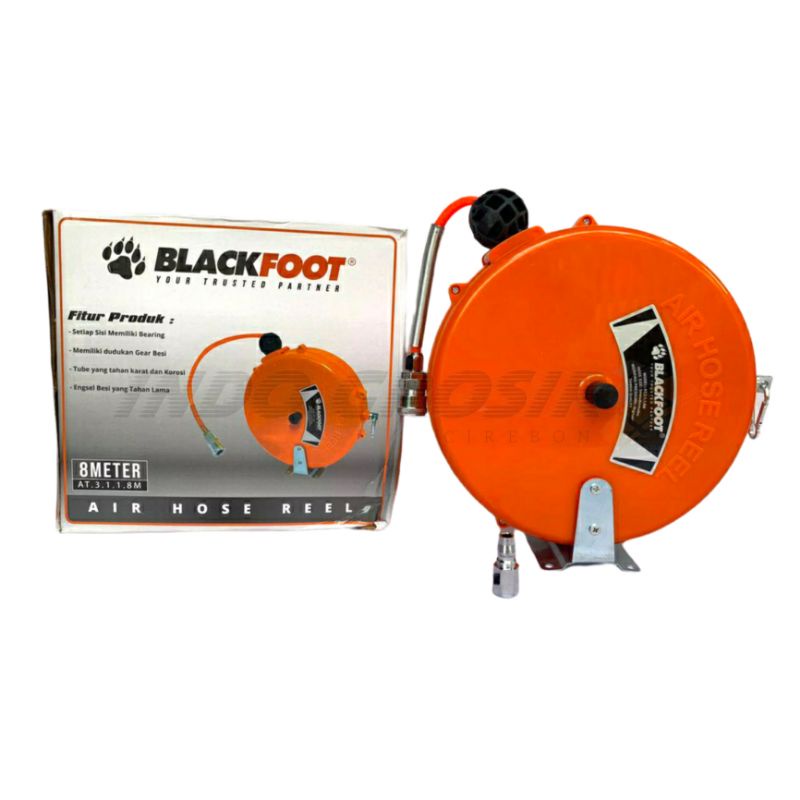 BLACKFOOT Air Hose Reel Otomatis Selang Kompresor Model Gantung Gulungan Selang Air Compressor 8 Meter