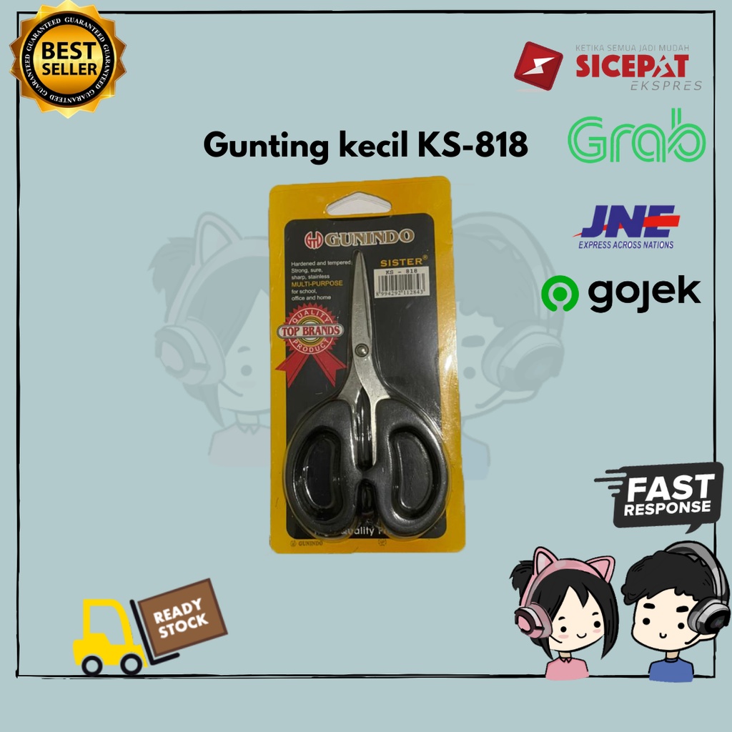 

Gunting GUNINDO KS-818 gunting kecil kertas serbaguna