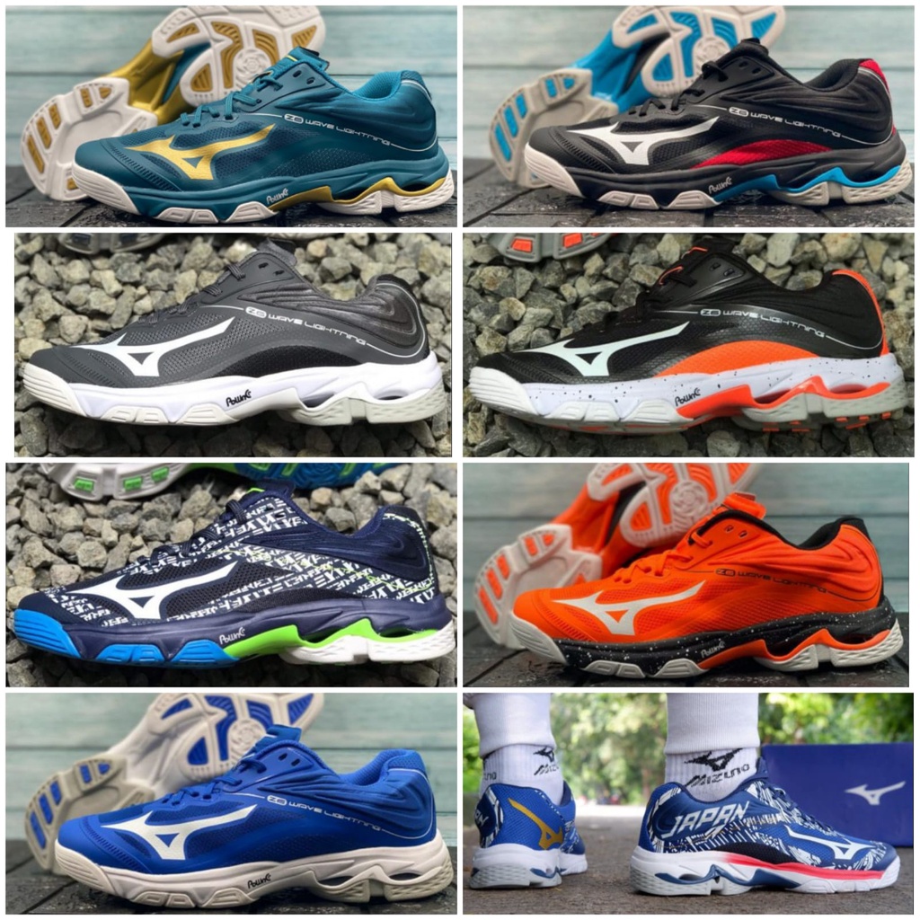 (BAYAR DITEMPAT) ERS SEPATU VOLLEY MIZUNO WLZ 6 LOW PREMIUM VIETNAM IMPORT OLAHRAGA VOLLY PRIA VOLI 