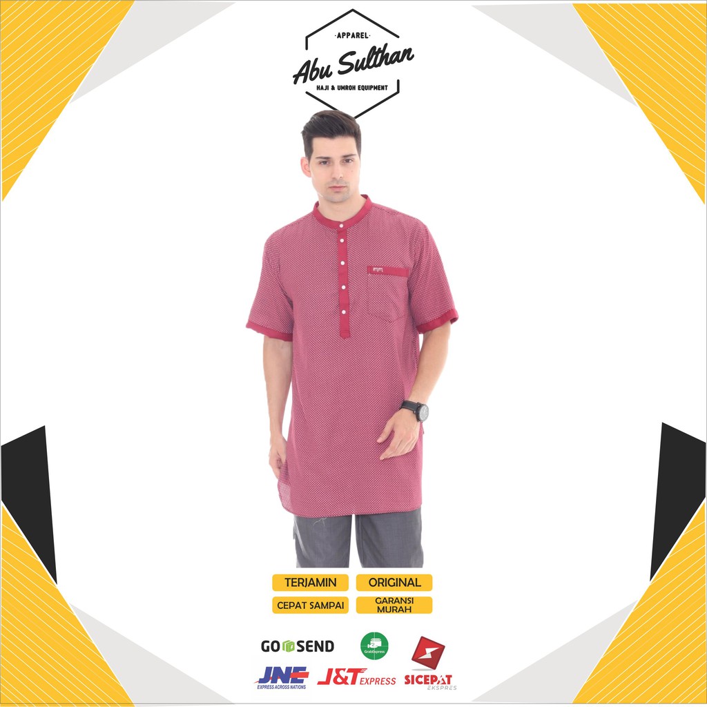 BAJU KURTA PENDEK MUSLIMADANI SN-022 / KURTA MOTIF / KURTA SAKU