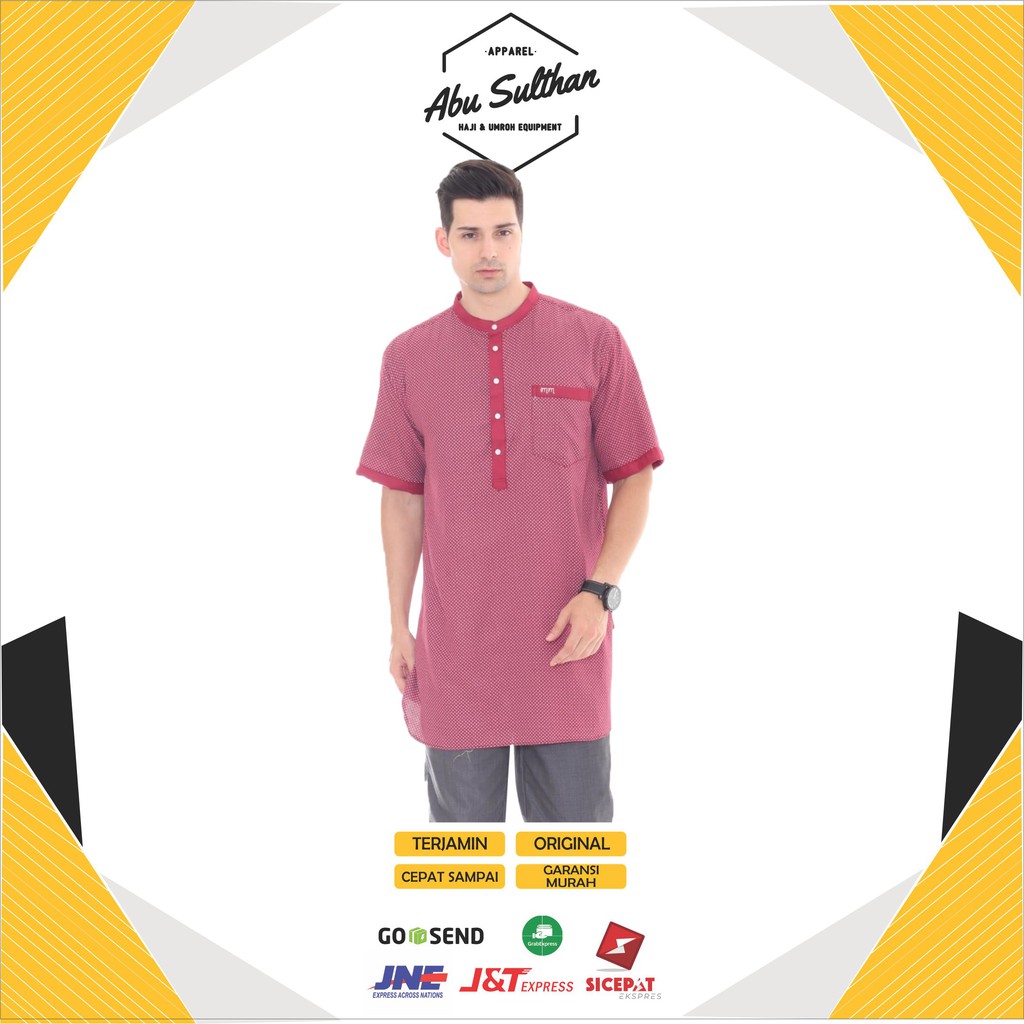 BAJU KURTA PENDEK MUSLIMADANI SN-022 / KURTA MOTIF / KURTA SAKU