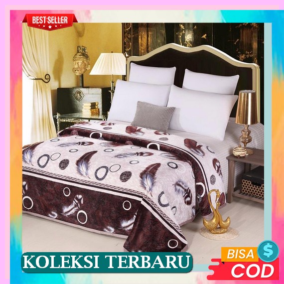 Fata_Selimut Dewasa Halus Ukuran Jumbo Motif Shangrila Ma Kd478 Selimut Hotel Kain Wafel Te Selimut 