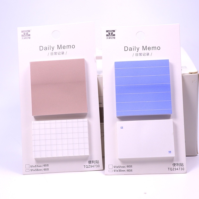 KENSHO Sticky Notes Daily Memo 2 In 1 Import Lucu 120 lembar / Stick Note / Sticker Tempel / Penanda