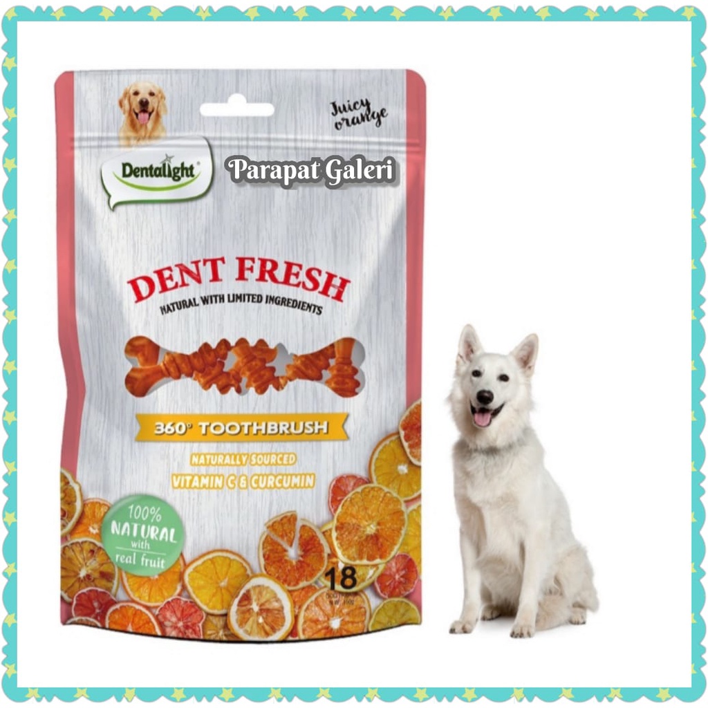 Dentalight DENT FRESH 360 Toothbrush Dental Snack 150Gr - Dog Snack - Snack Anjing