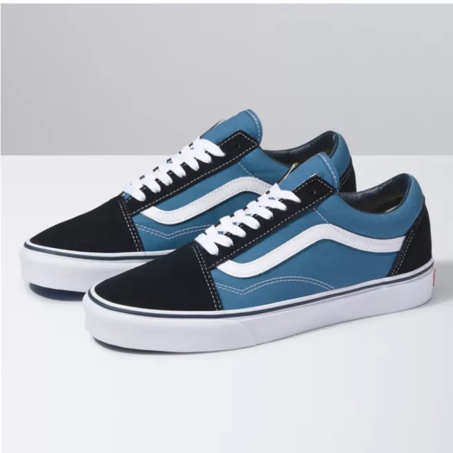 Sepatu Vans Sneakers Oldskool Hitam Biru