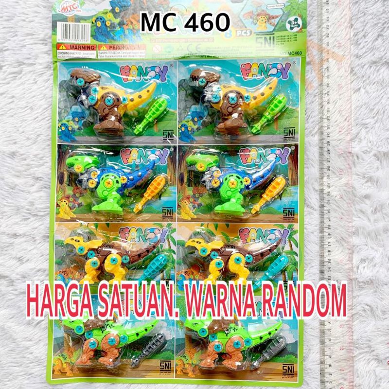 MAINAN MC 460 FANCY DINO DIY OBENG DINOSAUR DINOSAURUS BONGKAR PASANG BAUT SEKRUP