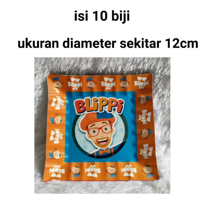 piring kertas kue cake ulang tahun happy birthday hbd ultah karakter blippi