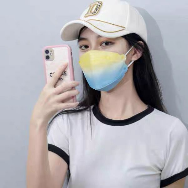 Masker Gradasi KF94 Korea 4ply Earloop/Masker Kf 94 Putih/Kf 94 Earloop Masker KF94 Warna Masker Korea Isi 10pcs Masker Gradasi