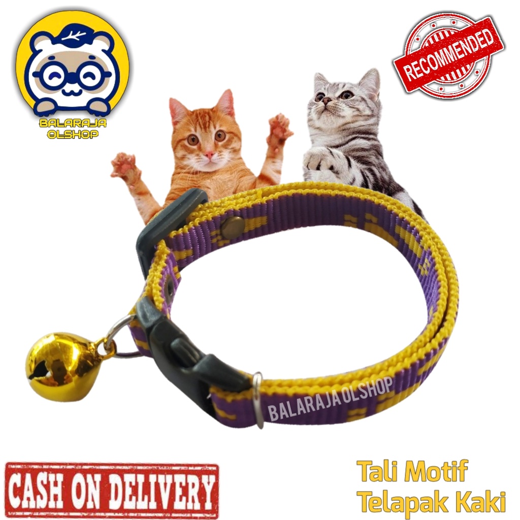 Kalung Kucing Anjing Kelinci Motif Telapak Kaki Ready Semua Warna