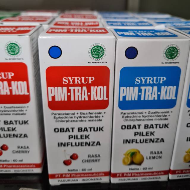 PIMTRAKOL SYRUP 60ml/ PIMTRAKOL LEMON/ PIMTRACOL CHERY