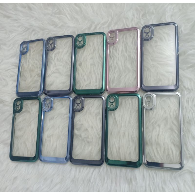 Softcase Transparan List Chrome Proteck Kamera For Hp Samsung Oppo Realme Vivo Iphone Xiaomi Redmi#case#casemurah#casehp