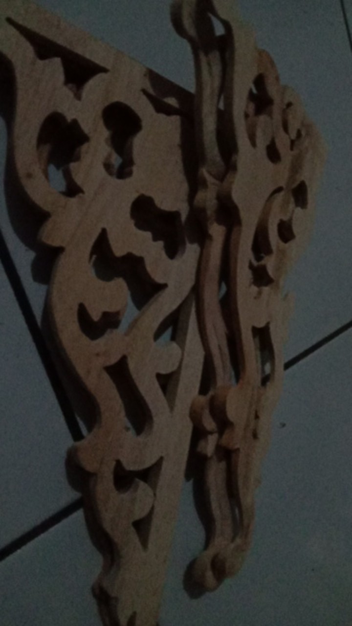 Ornamen Ukir Kayu Ukir Sudut Tradisional Jawa Jepara Indonesia