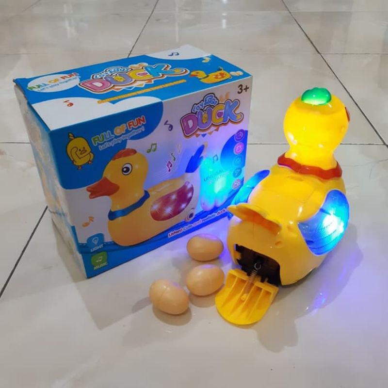 Mainan Bebek Bisa Jalan dan Nyala Lampu Bump Go - Duck Anak Edukasi