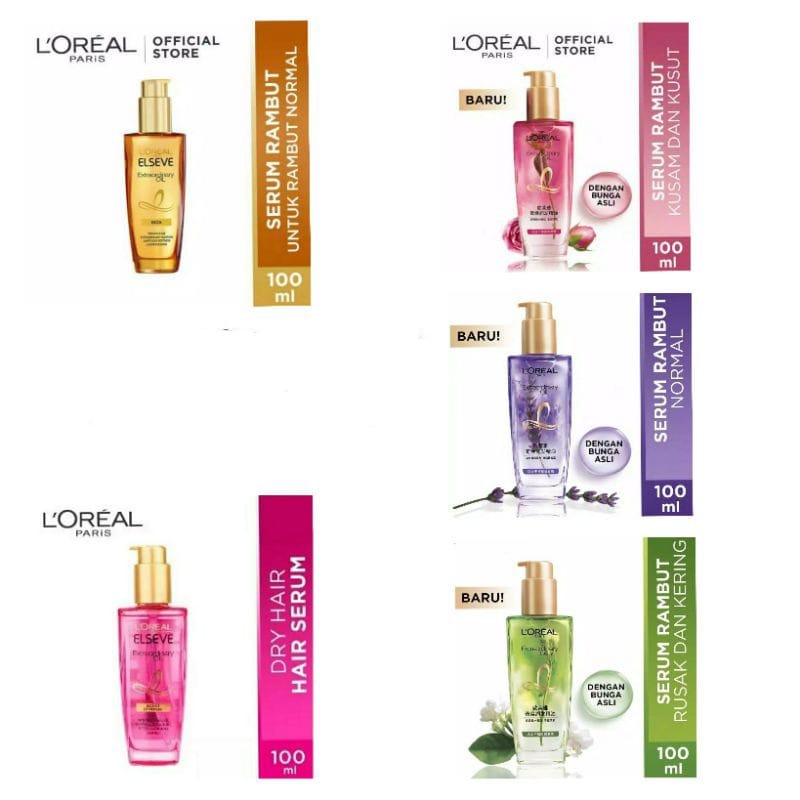 LOREAL ELSEVE EXTRAORDINARY OIL 100ML HAIR SERUM RAMBUT PERAWATAN