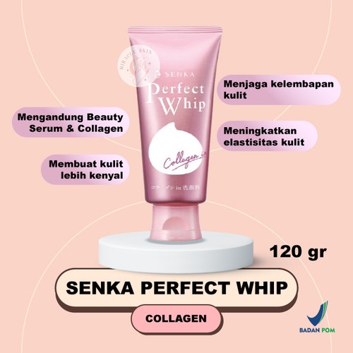 SENKA PERFECT WHIP FACIAL FOAM / COLLAGEN-IN/ WHITE CLAY 120GR