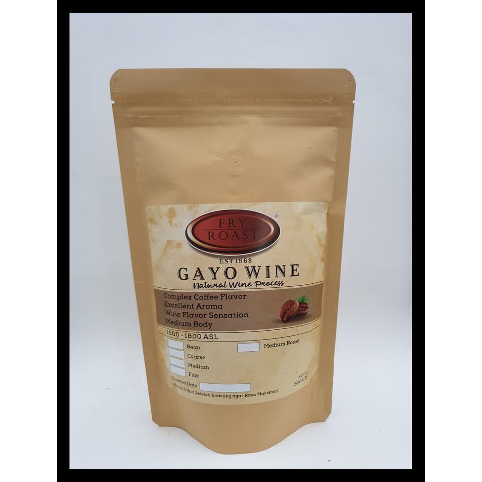 

Kopi Arabica Gayo Natural Wine Process 500 Gr Biji/Bubuk - Biji Berkualitas