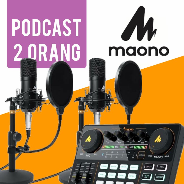 PAKET PODCAST KOMPLIT 2 ORANG MAONO AM200 PLUS MAONO A03T ORIGINAL