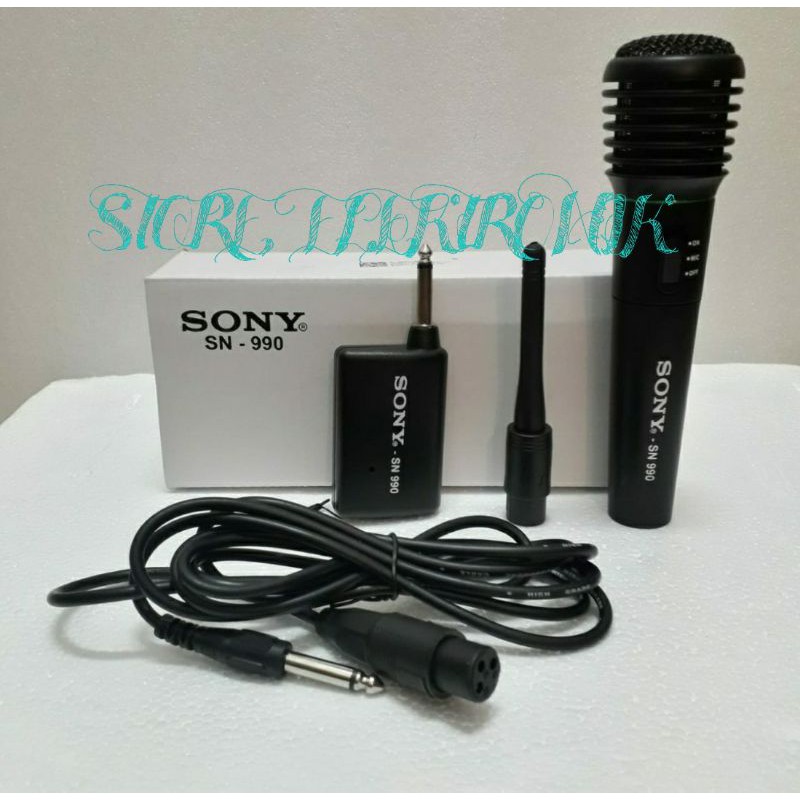 Microphone Sony SN 990 Bisa Wireless Dan Kabel 2 Fungsi High Quality