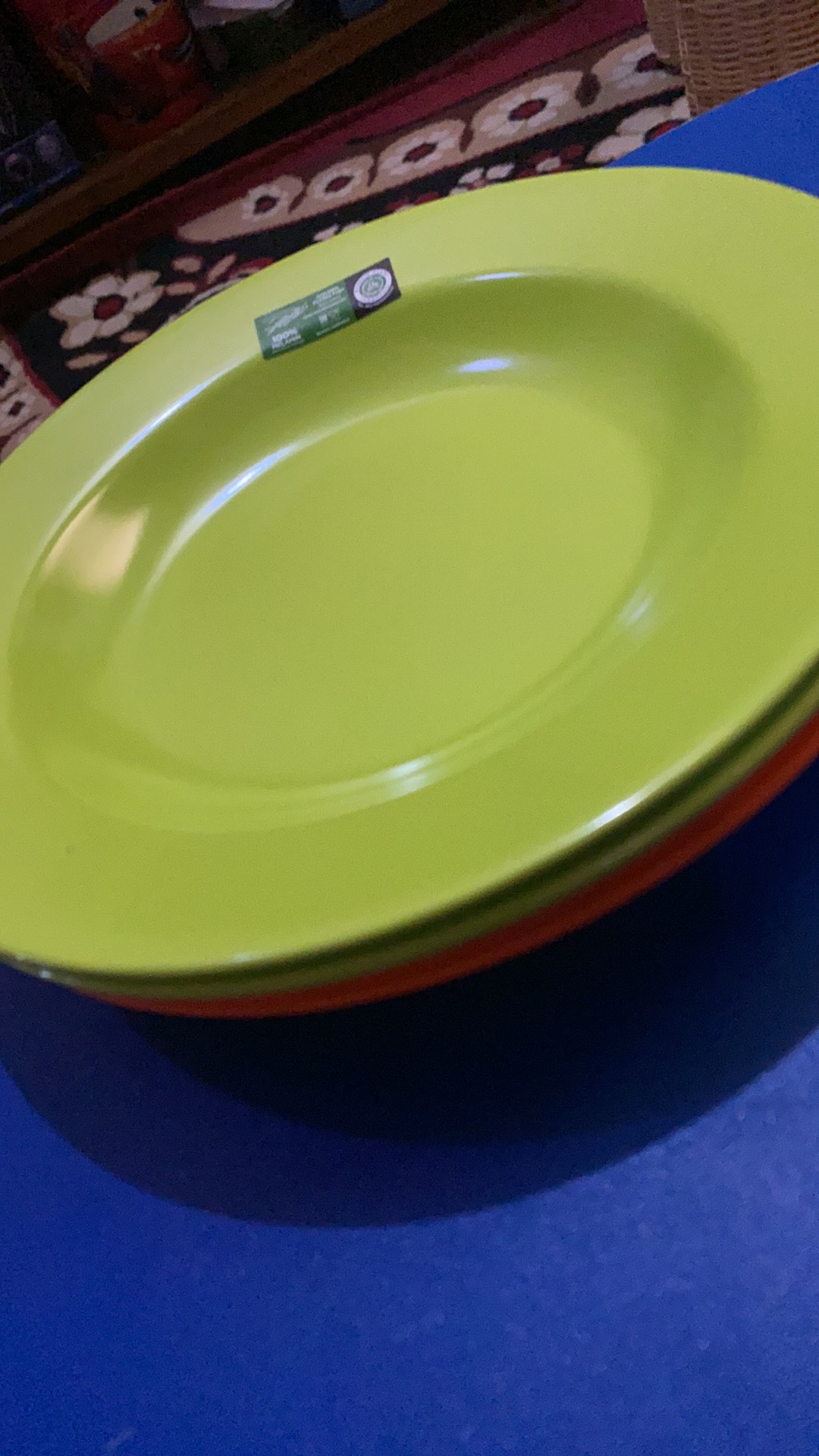 Piring Melamin Golden Flying Fish 0917