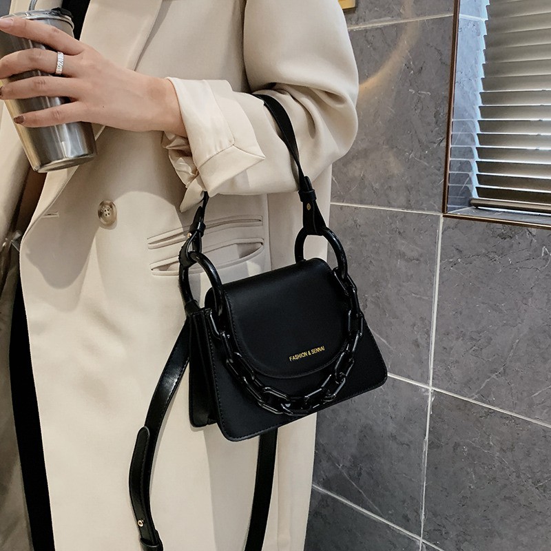 BJ31170 - BLACK/PINK/WHITE - TAS SLEMPANG TALI RANTAI AKRILIK KEKINIAN TAS WANITA FASHION IMPORT MODIS ELEGAN TERMURAH TERLARIS TERBARU BAGSTORE JAKARTA TAS BATAM GT1611 LT1170