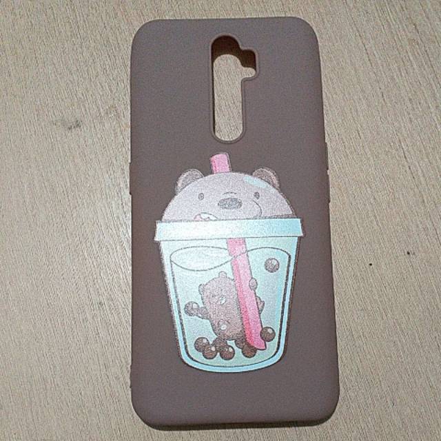 Oppo A5 2020 Oppo A9 2020 Case Casing Karakter Boba Drink Coklat Cute Unik