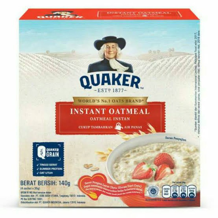 

Quaker Instant Oatmeal Original 140 Gram