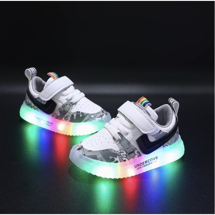 babyfit sepatu lampu led anak REAL JON AIR sneakers import gs-0602r