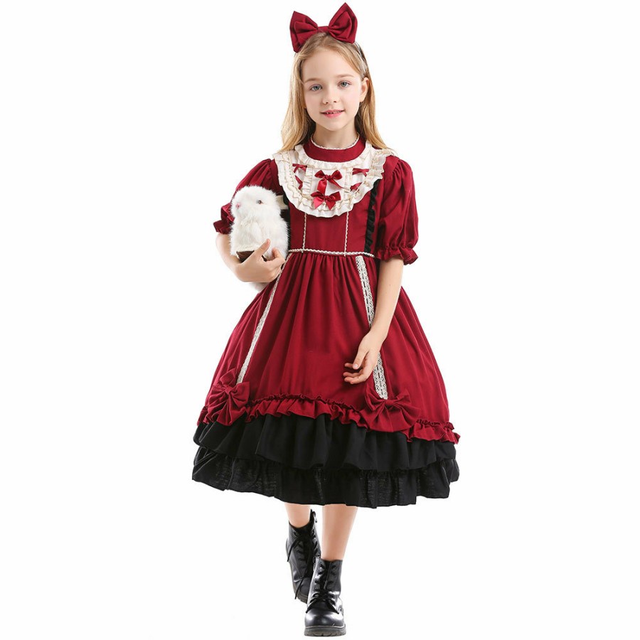 Spanish Lolita Girl Costume Halloween anak Dress anak perempua Spanyol