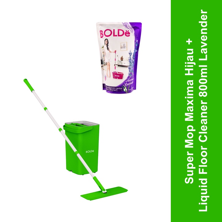 BOLDe Alat Pel + Sabun Pembersih Lantai Lavender / Super Mop + Lavender Liquid Floor Cleaner Maxima 