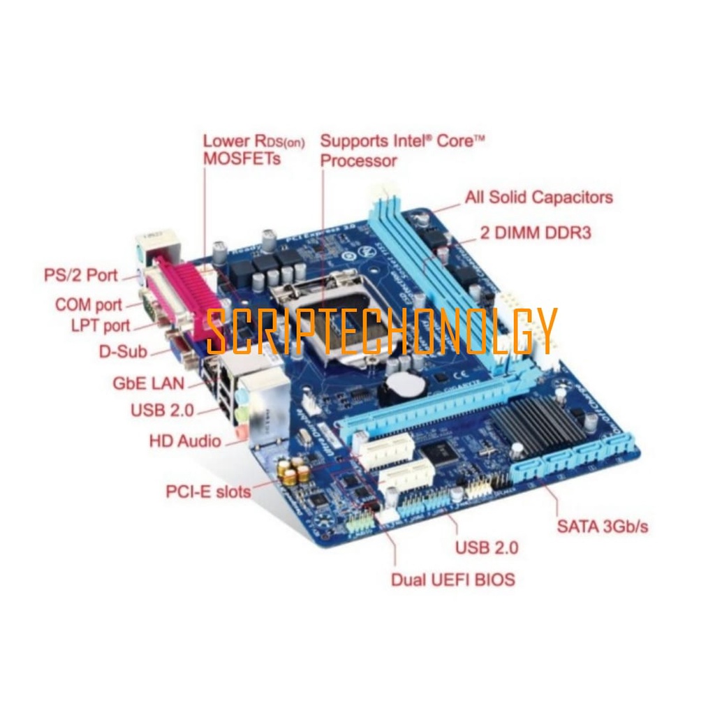 Motherboard SCGIGA H61M-DS2 Garansi1th