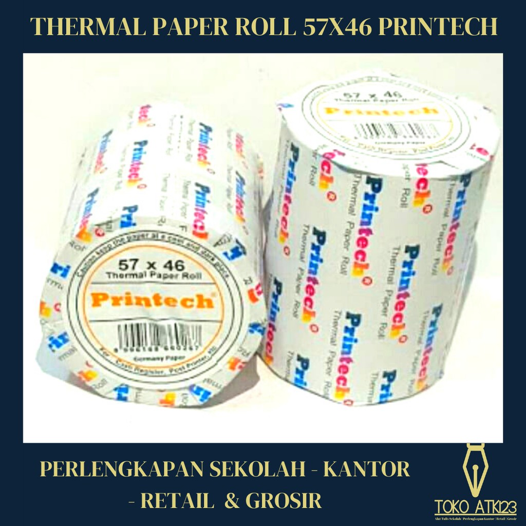 Thermal Paper Roll / Kertas Kasir / Struk Kasir Merk Printech 57x46