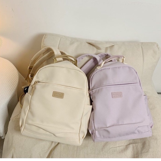 Tas ransel Pastel Maru Korean backpack Import polos Tas sekolah laptop lucu kuliah remaja perempuan ulzzang