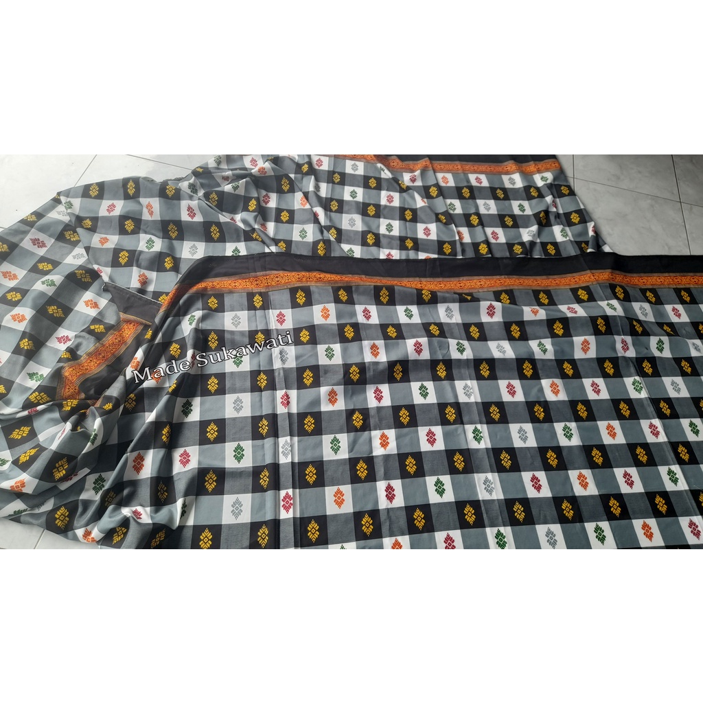 (Bukan sarung) Kain meteran kotak catur poleng bali motif meteran lebar 110cm